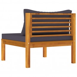 Acquista Set Divani da Giardino 2pz Cuscini Grigio Scuro Massello Acacia con riferimento GHV-316284 della ditta GARDENHOME