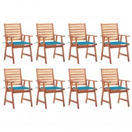 Acquista Sedie da Pranzo da Esterni con Cuscini 8 pz Massello di Acacia con riferimento GHV-3078378 della ditta GARDENHOME
