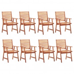 Acquista Sedie da Pranzo da Esterni con Cuscini 8 pz Massello di Acacia con riferimento GHV-3078378 della ditta GARDENHOME