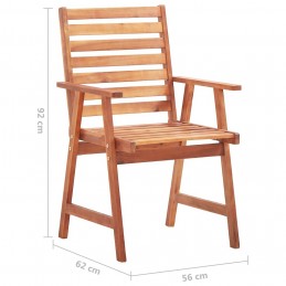 Acquista Sedie da Pranzo da Esterni con Cuscini 8 pz Massello di Acacia con riferimento GHV-3078378 della ditta GARDENHOME