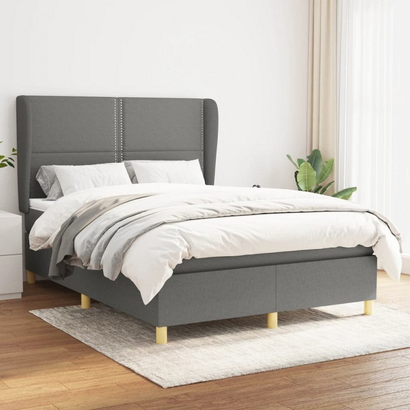 Acquista Giroletto a Molle con Materasso Grigio Scuro 140x200cm Tessuto con riferimento GHV-3128446 della ditta GARDENHOME
