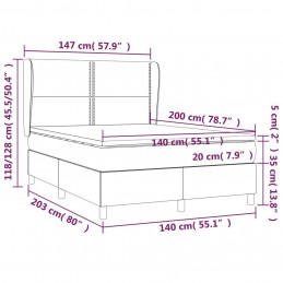 Acquista Giroletto a Molle con Materasso Grigio Scuro 140x200cm Tessuto con riferimento GHV-3128446 della ditta GARDENHOME
