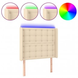 Acquista Testiera a LED crema 93x16x118/128 cm in Tessuto con riferimento GHV-3124469 della ditta GARDENHOME