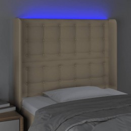 Acquista Testiera a LED crema 93x16x118/128 cm in Tessuto con riferimento GHV-3124469 della ditta GARDENHOME