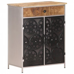 Acquista Credenza 60x35x75 cm in Legno di Mango Grezzo e Ferro con riferimento GHV-323736 della ditta GARDENHOME