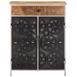 Acquista Credenza 60x35x75 cm in Legno di Mango Grezzo e Ferro con riferimento GHV-323736 della ditta GARDENHOME