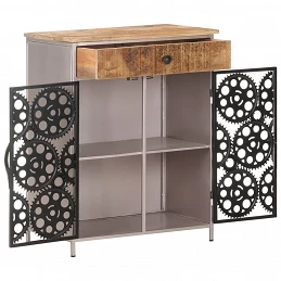 Acquista Credenza 60x35x75 cm in Legno di Mango Grezzo e Ferro con riferimento GHV-323736 della ditta GARDENHOME