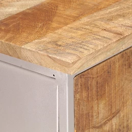 Acquista Credenza 60x35x75 cm in Legno di Mango Grezzo e Ferro con riferimento GHV-323736 della ditta GARDENHOME