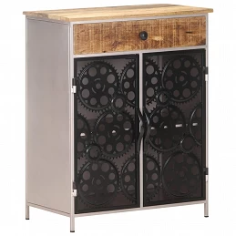 Acquista Credenza 60x35x75 cm in Legno di Mango Grezzo e Ferro con riferimento GHV-323736 della ditta GARDENHOME
