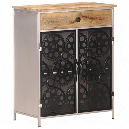 Acquista Credenza 60x35x75 cm in Legno di Mango Grezzo e Ferro con riferimento GHV-323736 della ditta GARDENHOME