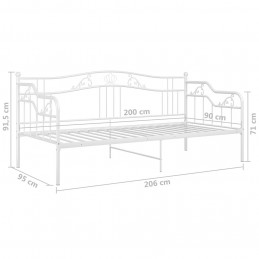 Acquista Telaio Divano Letto Bianco in Metallo 90x200 cm con riferimento GHV-324762 della ditta GARDENHOME