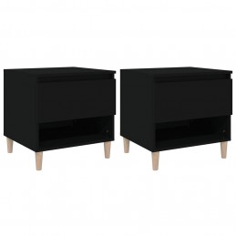 Acquista Comodini 2 pz Neri 50x46x50 cm in Legno Multistrato con riferimento GHV-819535 della ditta GARDENHOME