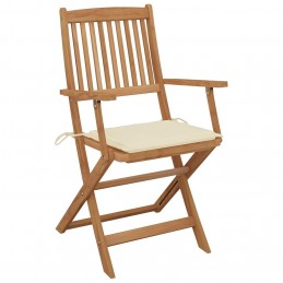 Acquista Sedie da Giardino Pieghevoli 4 pz con Cuscini Massello Acacia con riferimento GHV-3064619 della ditta GARDENHOME