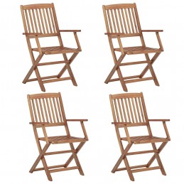 Acquista Sedie da Giardino Pieghevoli 4 pz con Cuscini Massello Acacia con riferimento GHV-3064619 della ditta GARDENHOME