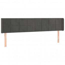 Acquista Testiera ad Orecchio Grigio Scuro 183x16x78/88 cm in Velluto con riferimento GHV-3118829 della ditta GARDENHOME