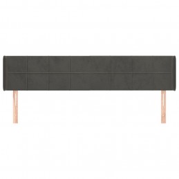 Acquista Testiera ad Orecchio Grigio Scuro 183x16x78/88 cm in Velluto con riferimento GHV-3118829 della ditta GARDENHOME