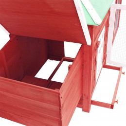 Acquista Pollaio con Casetta Nidificazione Rosso 190x72x102 cm in Abete con riferimento GHV-170983 della ditta GARDENHOME