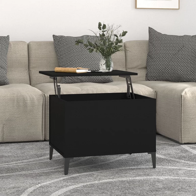 Acquista Tavolino da Salotto Nero 60x44,5x45 cm in Legno Multistrato con riferimento GHV-819573 della ditta GARDENHOME