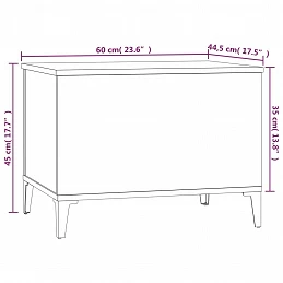 Acquista Tavolino da Salotto Nero 60x44,5x45 cm in Legno Multistrato con riferimento GHV-819573 della ditta GARDENHOME