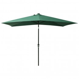 Acquista Ombrellone da Esterni con LED e Palo in Acciaio Verde 2x3 m con riferimento GHV-313786 della ditta GARDENHOME