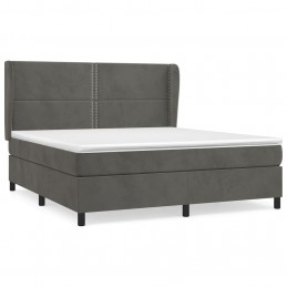 Acquista Giroletto a Molle con Materasso Grigio Scuro 180x200 cm Velluto con riferimento GHV-3129166 della ditta GARDENHOME