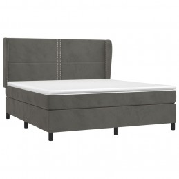 Acquista Giroletto a Molle con Materasso Grigio Scuro 180x200 cm Velluto con riferimento GHV-3129166 della ditta GARDENHOME