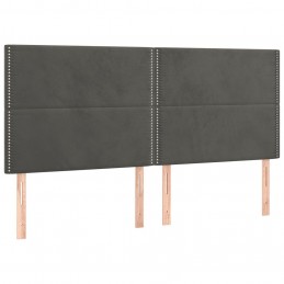 Acquista Giroletto a Molle con Materasso Grigio Scuro 180x200 cm Velluto con riferimento GHV-3129166 della ditta GARDENHOME