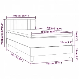 Acquista Giroletto a Molle con Materasso Crema 100x200 cm in Tessuto con riferimento GHV-3140198 della ditta GARDENHOME