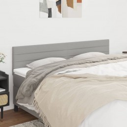 Acquista Testiere 2 pz Grigio Chiaro 100x5x78/88 cm in Tessuto con riferimento GHV-346186 della ditta GARDENHOME