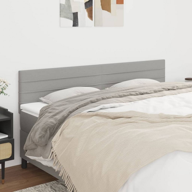 Acquista Testiere 2 pz Grigio Chiaro 100x5x78/88 cm in Tessuto con riferimento GHV-346186 della ditta GARDENHOME