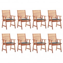 Acquista Sedie da Pranzo da Esterni con Cuscini 8 pz Massello di Acacia con riferimento GHV-3078374 della ditta GARDENHOME