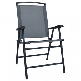 Acquista Sedie da Giardino Pieghevoli 2 pz in Textilene Grigie con riferimento GHV-47922 della ditta GARDENHOME