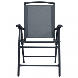 Acquista Sedie da Giardino Pieghevoli 2 pz in Textilene Grigie con riferimento GHV-47922 della ditta GARDENHOME