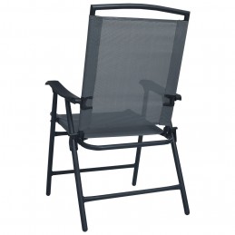 Acquista Sedie da Giardino Pieghevoli 2 pz in Textilene Grigie con riferimento GHV-47922 della ditta GARDENHOME