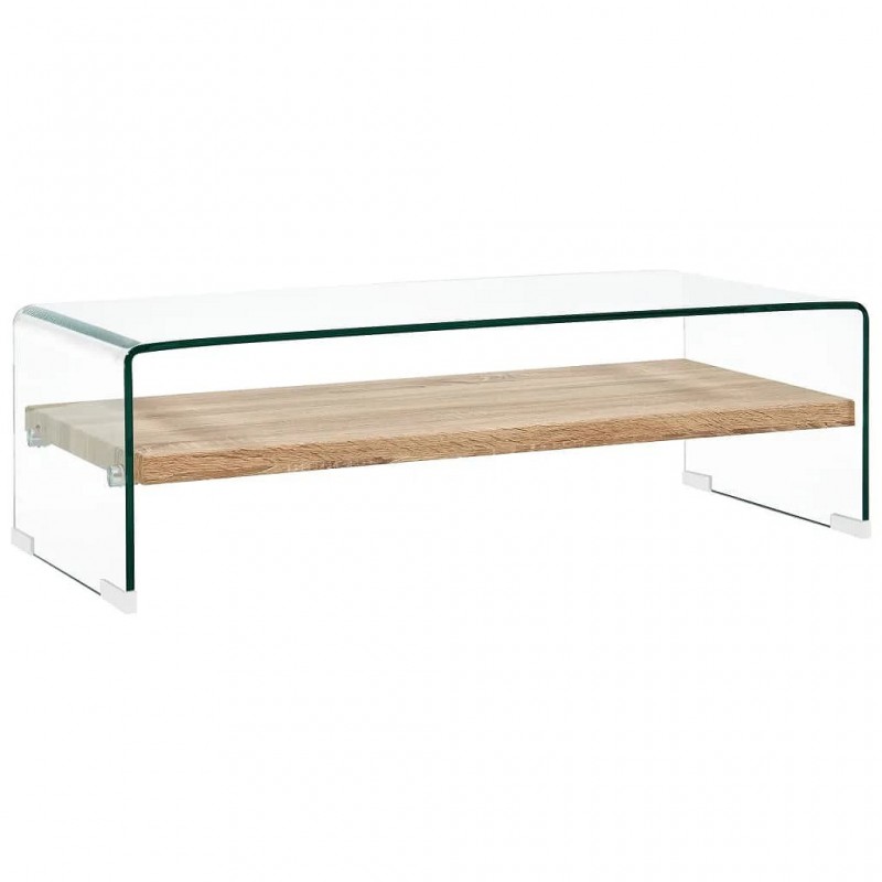 Acquista Tavolino da Caffè Trasparente 98x45x31 cm in Vetro Temperato con riferimento GHV-284743 della ditta GARDENHOME