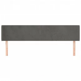 Acquista Testiera ad Orecchio Grigio Scuro 183x16x78/88 cm in Velluto con riferimento GHV-3118549 della ditta GARDENHOME
