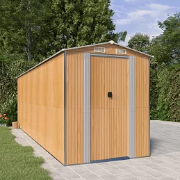 Acquista Capanno Giardino Marrone Chiaro 192x606x223 cm Acciaio Zincato con riferimento GHV-3147476 della ditta GARDENHOME