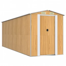 Acquista Capanno Giardino Marrone Chiaro 192x606x223 cm Acciaio Zincato con riferimento GHV-3147476 della ditta GARDENHOME