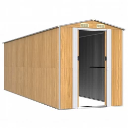 Acquista Capanno Giardino Marrone Chiaro 192x606x223 cm Acciaio Zincato con riferimento GHV-3147476 della ditta GARDENHOME