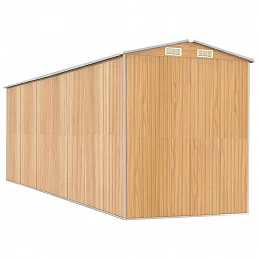 Acquista Capanno Giardino Marrone Chiaro 192x606x223 cm Acciaio Zincato con riferimento GHV-3147476 della ditta GARDENHOME