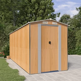 Acquista Capanno Giardino Marrone Chiaro 192x523x223 cm Acciaio Zincato con riferimento GHV-3147475 della ditta GARDENHOME