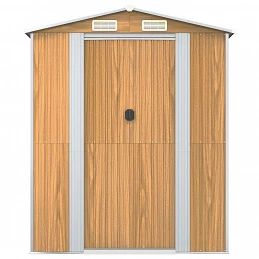Acquista Capanno Giardino Marrone Chiaro 192x523x223 cm Acciaio Zincato con riferimento GHV-3147475 della ditta GARDENHOME