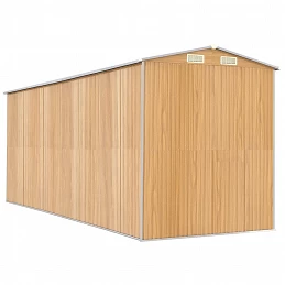 Acquista Capanno Giardino Marrone Chiaro 192x523x223 cm Acciaio Zincato con riferimento GHV-3147475 della ditta GARDENHOME