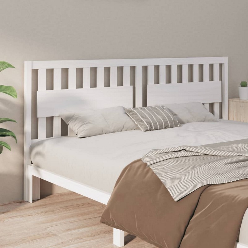 Acquista Testiera per Letto Bianca 205,5x4x100 cm Legno Massello di Pino con riferimento GHV-818591 della ditta GARDENHOME