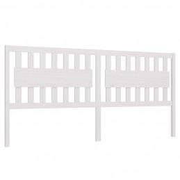 Acquista Testiera per Letto Bianca 205,5x4x100 cm Legno Massello di Pino con riferimento GHV-818591 della ditta GARDENHOME