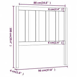 Acquista Testiera per Letto Grigia 96x4x100 cm in Legno Massello di Pino con riferimento GHV-817722 della ditta GARDENHOME