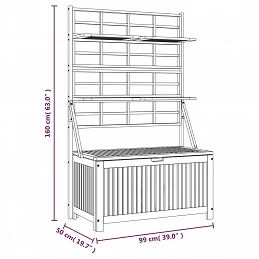 Acquista Contenitore con Traliccio 99x50x160 cm in Legno Massello Acacia con riferimento GHV-318760 della ditta GARDENHOME