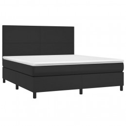 Acquista Giroletto a Molle con Materasso e LED Nero 180x200cm Similpelle con riferimento GHV-3135837 della ditta GARDENHOME