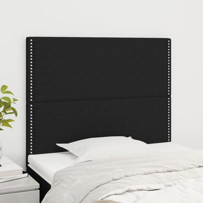 Acquista Testiera 2 pz Nera 90x5x78/88 cm in Tessuto con riferimento GHV-3116176 della ditta GARDENHOME