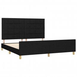 Acquista Giroletto con Testiera Nero 160x200 cm in Tessuto con riferimento GHV-3125067 della ditta GARDENHOME